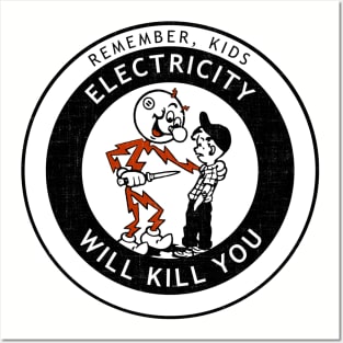 Retro Electricity Public Service Ad 1970 Posters and Art
